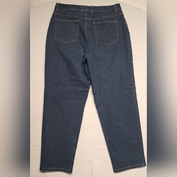 Talbots Petites 14 Stretch Straight Jeans High Rise Waisted Zipper Fly 5 Pocket - Picture 2 of 4